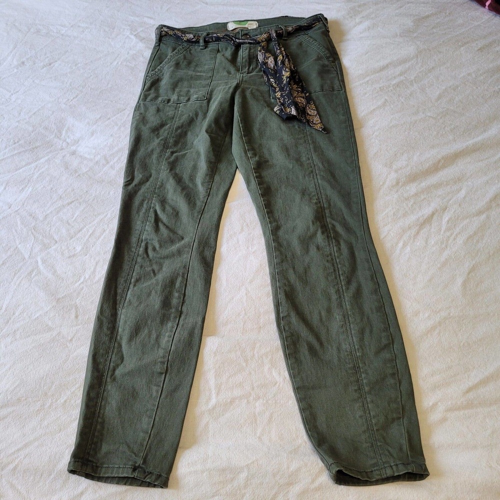 Anthropologie Cargo Utility Pants Green Size 30T Tall